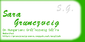 sara grunczveig business card